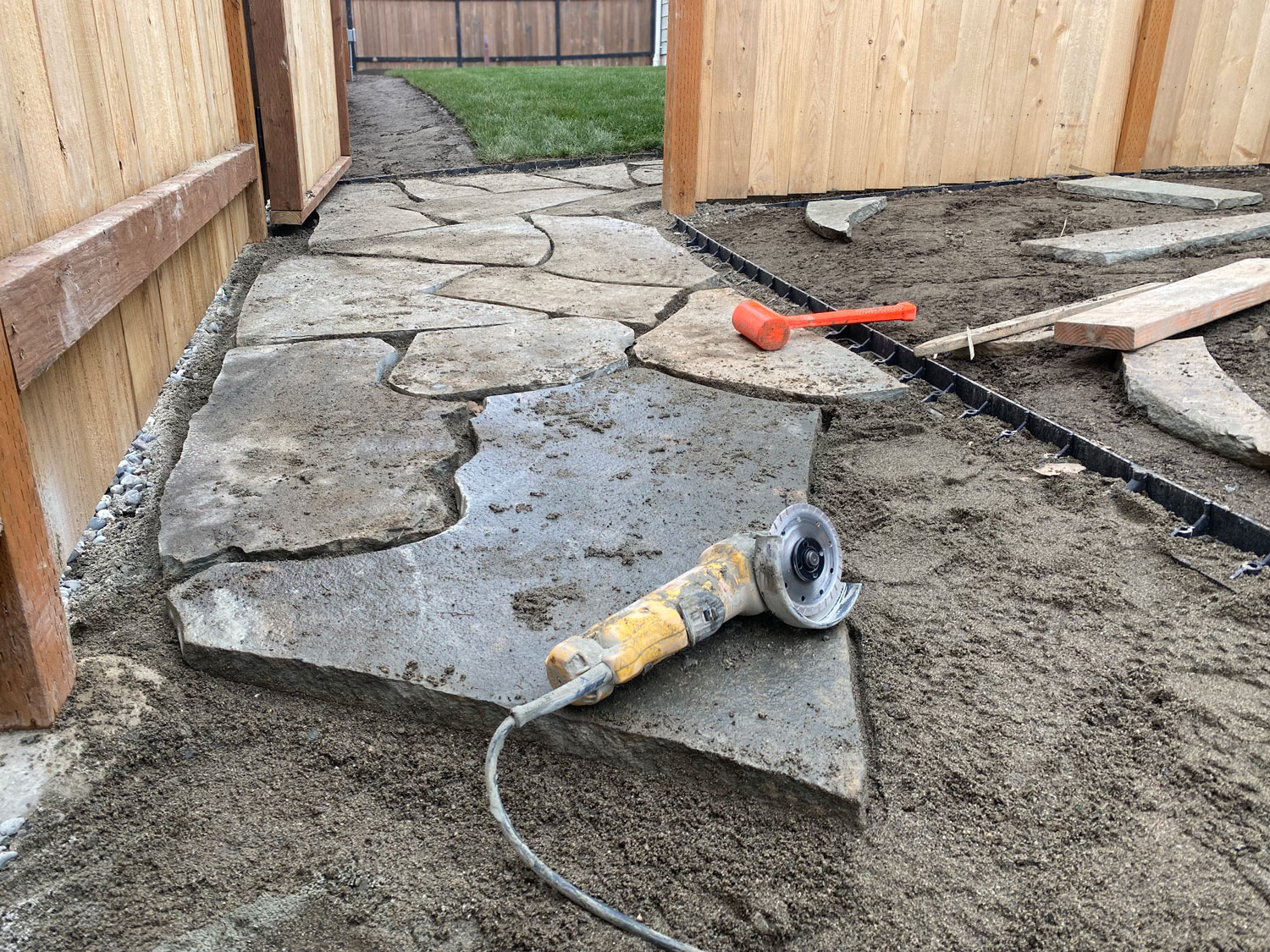 Flagstone-path-in-progress